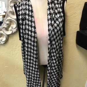 Woman plaid long vest(2x)